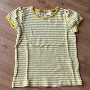 Mini Boden - Short-sleeved Pointelle Top